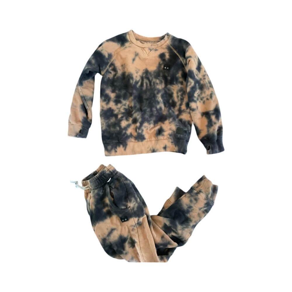 Munster Boy’s Tie-Dye Brown Jogger Set Size: 7